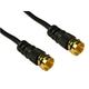 2m F Type Connector Lead Cable Coaxial with F Connectors - Black