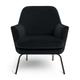 Habitat Celine Velvet Accent Chair - Black