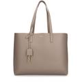 East/west Leather Shopping Bag