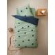 Children's Duvet Cover + Pillowcase Set, DREAM BIG, basics green/print