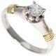 CHRISTIAN DIOR Diamond Ring Platinum PT900/K18YG Women's