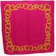 TIFFANY silk scarf muffler stole pink ladies T heart chain