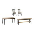 Ercol - Monza Medium Extending Dining Table, 2 Chairs and Bench