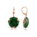 Green Sapphire Chequer Earrings 46ctw in 9ct Rose Gold