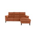 Morgan 3 Seater Fabric Power Recliner Sofa with Right Hand Facing Chaise End - Pumpkin Dexter