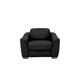 Xavier NC Leather Power Recliner Armchair with Power Headrest - Black