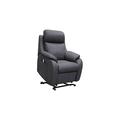 G Plan - Kingsbury Small Leather Lift and Rise Chair - Cambridge Petrol Blue