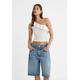 Stradivarius Denim Bermuda shorts Blue denim 14