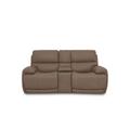 Rocco 2 Seater Fabric Power Rocker Sofa with Cup Holders and Headrests - Tobacco