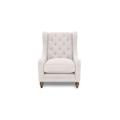 Boutique Collection - Blenheim Wing Chair with Oak Feet - Darwin Ivory