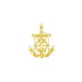 Men's Mariner Anchor Cross Necklace in 9ct Gold