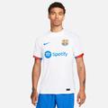 Nike FC Barcelona 23 24 Dri Fit ADV Match SS Away Shirt White Royal Blue University Red Football Grey