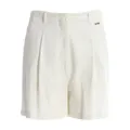 Fracomina, Shorts, female, White, 2Xs, High-Waisted Shorts with Wide Belt