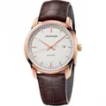 Calvin Klein, Accessories, female, Brown, ONE Size, Automatic Women`s Watch - White Dial, Brown Leather Strap
