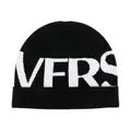 Versace, Accessories, male, Black, ONE Size, Macrologo Knit Beanie