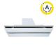 Cookology A Energy Rated 100cm Ceiling Island Cooker Hood - White Glass