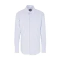 Giorgio Armani, Shirts, male, White, 3Xl, Striped Cotton Jersey Slim Fit Shirt