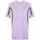 Adidas by Stella McCartney, Tops, female, Purple, 2Xs, Lilac Stripe-Detailing Crew-Neck T-Shirt