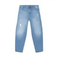 Armani, Kids, male, Blue, 14 Y, Solid Color Jeans with Side Pleat