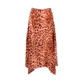 Stella McCartney, Skirts, female, Pink, XS, Animal Print Silk Skirt