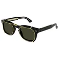 Gucci, Accessories, unisex, Multicolor, 49 MM, Black/Green Clip-On Sunglasses