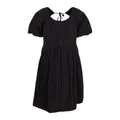 Pinko, Dresses, female, Black, S, Black Taffeta Dress with Flared Sleeves and Open Back