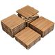 27Pcs Wood Flooring Tiles Interlocking Wood Tiles, Natural Wood - natural wood - Yaheetech