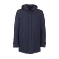 Herno, Coats, male, Blue, L, Long Padded Technical Fabric Trench Coat
