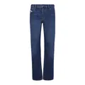 Diesel, Jeans, male, Blue, W34, Blue Straight Cut Jeans for Men