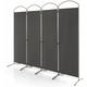 Costway - 4 Panel Room Divider 188cm Folding Privacy Screen Portable Freestanding Divider