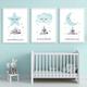Set of 3 Paintings for Children's Room Girl Pink Baby Posters Set Rabbit My Princess Love Poster Birthday Gifts Unframed S(20X30CM) No Frame j
