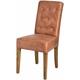 Tan Faux Leather Dining Chair - Faux Leather - L48 x W64 x H96 cm - Brown