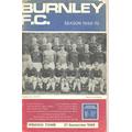 Burnley v Ipswich Town official programme 27/09/1969