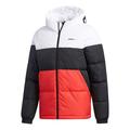 adidas neo logo Printing Colorblock Casual Stay Warm Sports Down Jacket Black White Red Colorblock