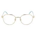 GUCCI Metallic Round Frame Optical Glasses Frame Glasses 51mm Gold