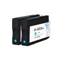 2 Go Inks Cyan Compatible Printer Ink Cartridges to replace HP 933C (XL Capacity) Compatible / non-OEM for HP Officejet Printers