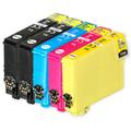 1 Set of 4 + extra Black Ink Cartridges to replace Epson T1285+1281 Compatible/non-OEM from Go Inks (5 Inks) Black/Cyan/Magenta