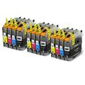 3 Sets of Ink Cartridges to replace Brother LC123 Compatible/non-OEM by Go Inks (12 Inks) Black/Cyan/Magenta