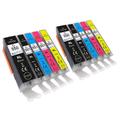 2 Set of 5 Ink Cartridges to replace Canon PGI-550 & CLI-551 Compatible/non-OEM from Go Inks (10 Inks) Black/Cyan/Magenta