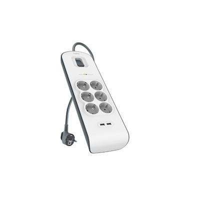 Belkin BSV604vf2M Weiß 6 AC-Ausgänge 2 m