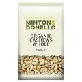 Mintons Good Food Organic Whole Cashews, 250g