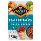 Jacob's Flatbreads Salt & Black Pepper Crackers, 150 per Pack