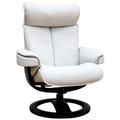 G Plan Ergoform Bergen Recliner Chair and Stool - Standard - Fabric Grade A - Light Wood, Steel