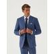 Skopes Barlow Single Breasted Puppytooth Tailored Fit Suit Jacket - Blue, Blue, Size 44, Men