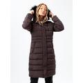 Hype Womens Charcoal Longline Padded Woven Label Jacket, Grey, Size 4, Women