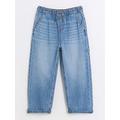 River Island Boys Elasticated Baggy Jeans - Blue