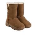 Just Sheepskin Berkshire Ladies Mid-calf Length Sheepskin Boots With Chunky Sole - Brown, Brown, Size 4, Women