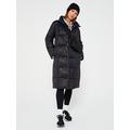 V by Very Longline Funnel Neck Padded Coat - black, Black, Size 18, Women