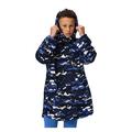 Boys, Regatta Kids Cosy Poncho - Blue Camo, Blue Print, Size 3-5 Years