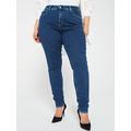 Calvin Klein Jeans Plus High Rise Skinny Jeans - Blue, Blue, Size 36, Women